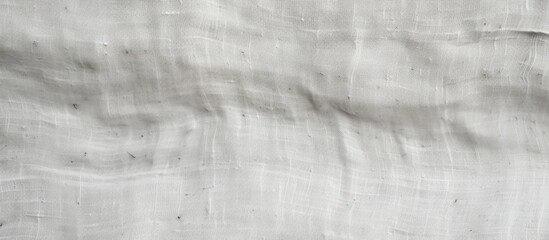 A closeup shot of a white cloth with a textured grey pattern. The monochrome photography captures the tints and shades of the fabric, resembling wood flooring