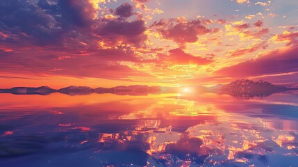 A breathtaking sunset vista reflecting the perfect beauty of nature