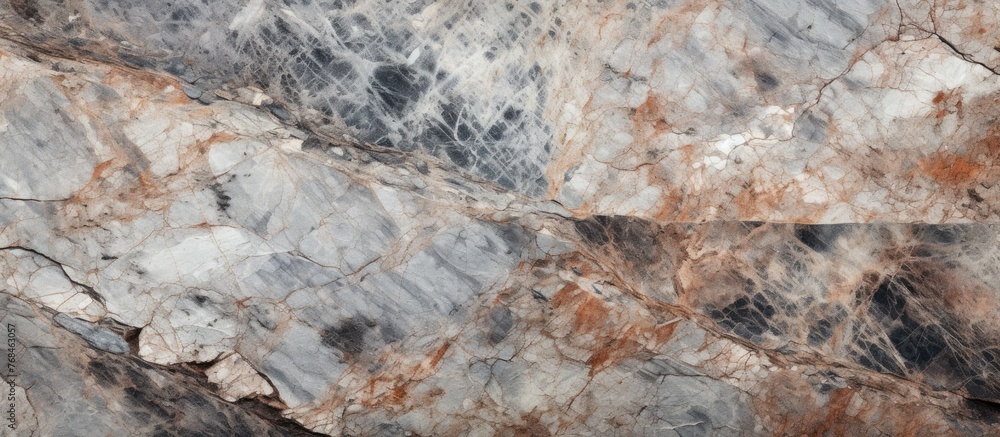 Poster marble slab featuring detailed patterns in shades of brown and white, creating a visually appealing 
