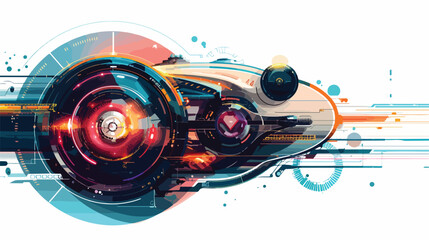 digital illustration of futuristic science fiction time
