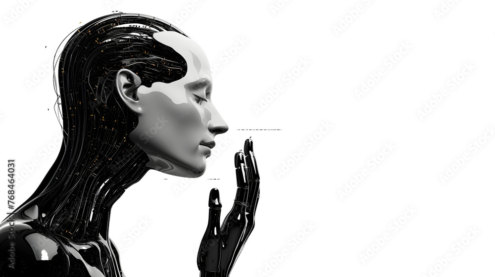 Wall mural digital technology artificial intelligence computer abstract graphic poster web page ppt background 