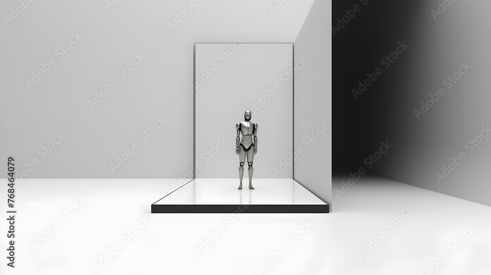 Wall mural digital technology artificial intelligence computer abstract graphic poster web page ppt background 