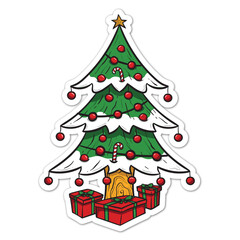 christmas tree with gifts