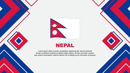 Nepal Flag Abstract Background Design Template. Nepal Independence Day Banner Wallpaper Vector Illustration. Nepal Background