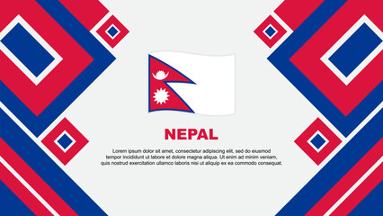 Nepal Flag Abstract Background Design Template. Nepal Independence Day Banner Wallpaper Vector Illustration. Nepal Cartoon