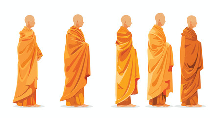 Background Cloth of Buddhist monks  - obrazy, fototapety, plakaty