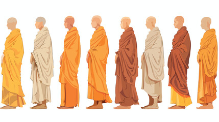 Background Cloth of Buddhist monks  - obrazy, fototapety, plakaty