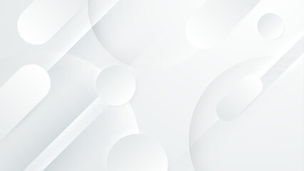 White vector abstract background with simple geometric shapes