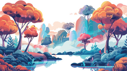 Fantasy Landscape Dreamworld A fantasy landscape depic
