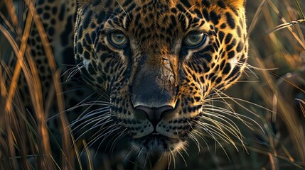 Obraz premium A striking close-up of a wild animal in its natural habitat, showcasing its beauty and power.