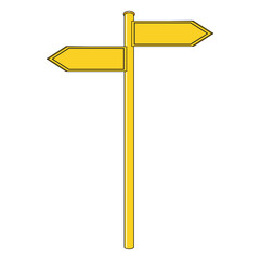 two signpost vector illustration