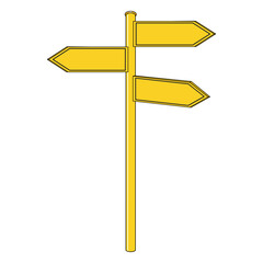 three signpost vector illustration