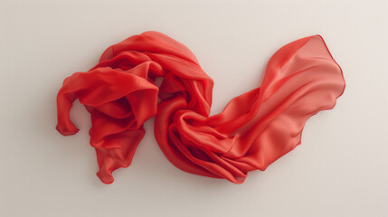 elegant red silk scarf