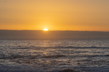 Sonnenuntergang an dem Green Point in Kapstadt an der Atlantikküste