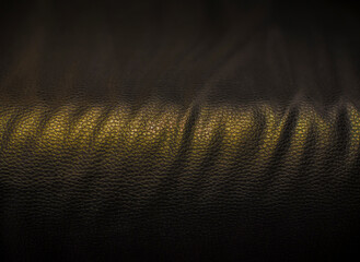 Black leather surface a material made from the skin of an animal by tanning or a similar process.