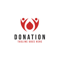 Blood Donation for Foundation or Medical Logo Design Illustration Idea