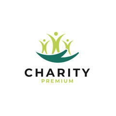 Charity Donation Organization or Foundation Logo Design Illustration Idea