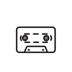 Cassette Audio Tape Line Icon