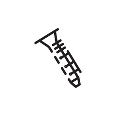 Clarinet Classic Flute Line Icon