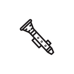 Clarinet Classic Flute Line Icon