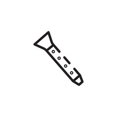 Clarinet Classic Flute Line Icon