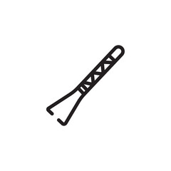 Clarinet Classic Flute Line Icon