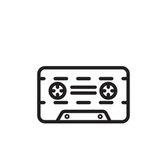 Cassette Audio Tape Line Icon