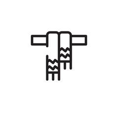 Cloth Cold Fabric Line Icon