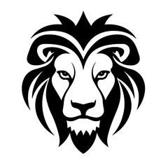Fototapeta premium Lion face flat icon