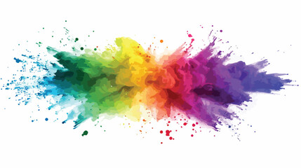 Colored powder explosion. Paint holi Colorful rainbow