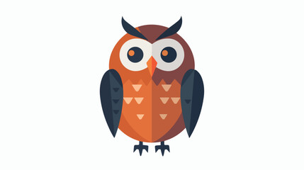 Geometric line Owl character mascot logo branding