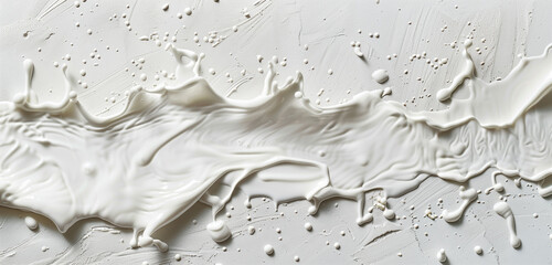 A stock photo of milk splattered on a translucent background with a clipping path