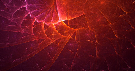 3D manual rendering abstract multicolor technology fractal light background. Its not AI Generatd illustration.