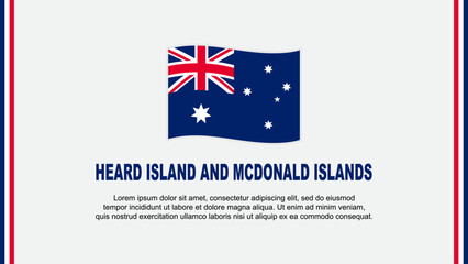 Obraz na płótnie Canvas Heard Island And McDonald Islands Flag Abstract Background Design Template. Independence Day Banner Social Media Vector Illustration. Cartoon