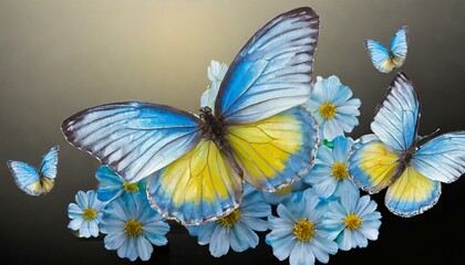 butterfly on a flower background