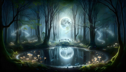 Moonlit Whispers: A Fairytale Glade