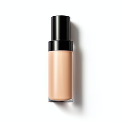 cream coverage foundation isolated on white background