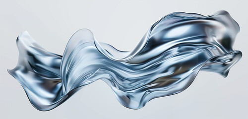Abstract motion, liquid twisted, metallic flow swirl wave or entangled isolated on translucent background.