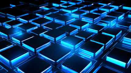 Digital technology blue light lines 3d abstract graphic poster web page PPT background