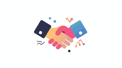Handshake icon. Shake hands agreement good deal partner