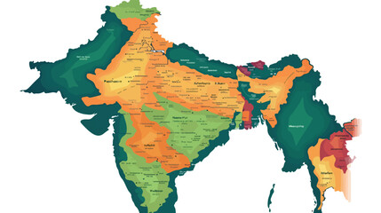 Haryana state map administrative division of India