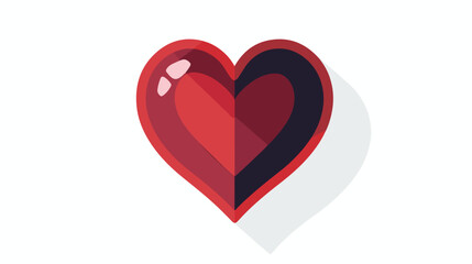 Heart icon. Flat design. flat vector isolated on white