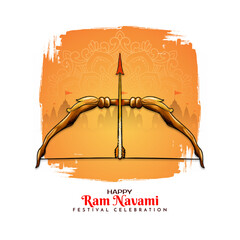 Happy Shree Ram Navami Indian religious festival background design
