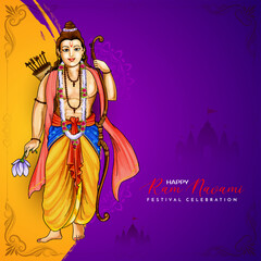 Traditional Indian Happy Shree Ram Navami festival background design