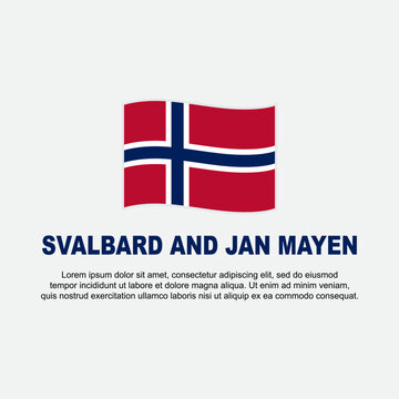 Svalbard And Jan Mayen Flag Background Design Template. Svalbard And Jan Mayen Independence Day Banner Social Media Post. Background