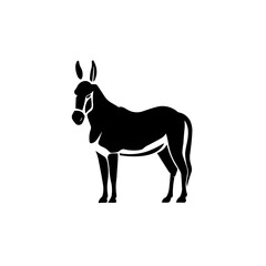 Simple donkey black icon