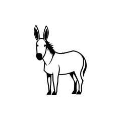 Simple donkey black icon