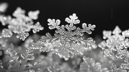 Delicate Snowflake Design: Frosty Crystal Patterns