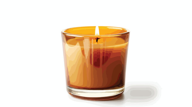 New wax candle in glass with a clean label for design