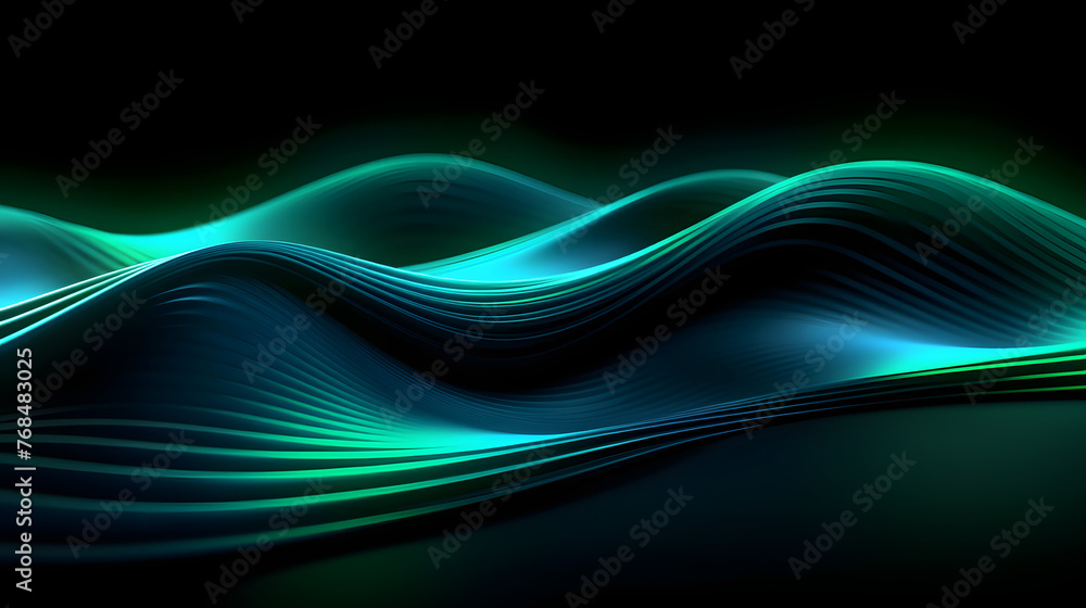 Fototapete digital technology 3d curve light wave abstract graphic poster web page ppt background